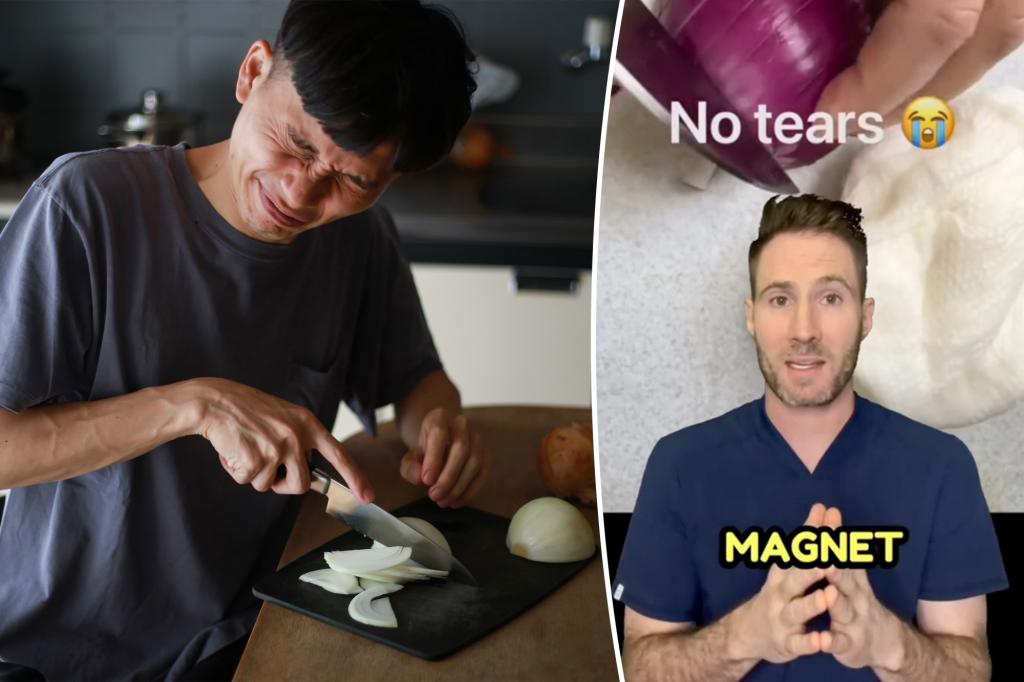 The doctor says that cutting an onion with a paper towel will prevent tears